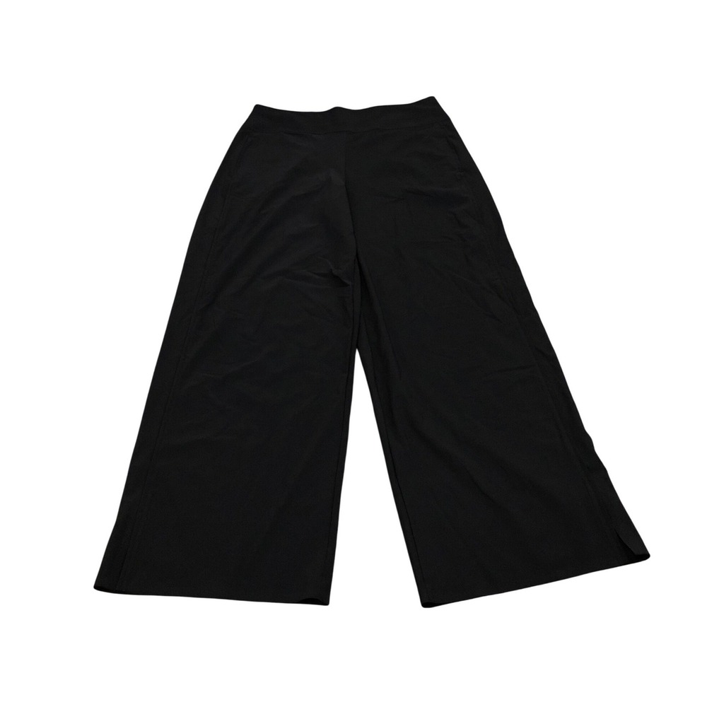Athleta Cosmic Wide Leg Pants Womens 12 Black High Rise Stretch 587316-02